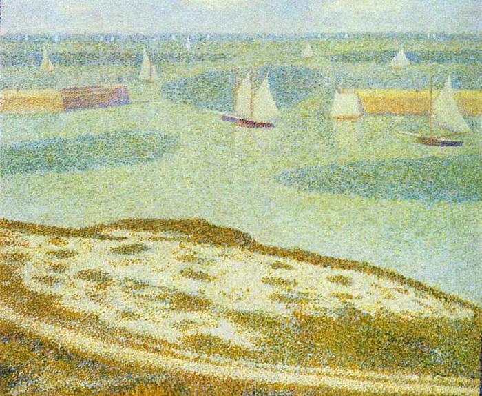 Georges Seurat Einfahrt zum Hafen Port-en-Bessin china oil painting image